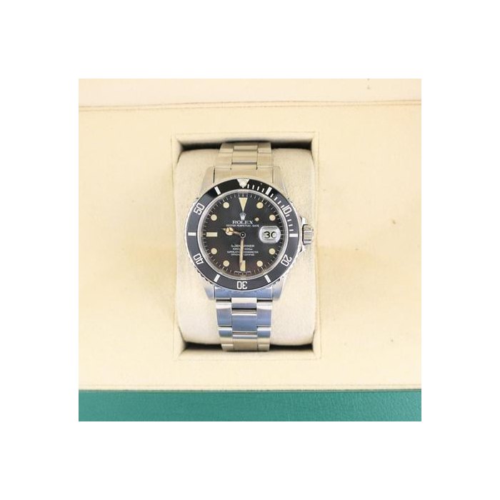 Rolex Rolex Submariner Date1982 Submariner 16800 Black Matte Patina Dial SS Oyster No Papers 40mm, Price & Market Data