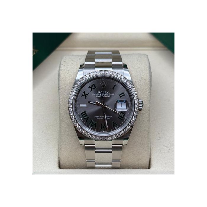 Rolex Datejust36 NEW 2025 Wimbledon Dial Stainless Steel Diamond Bezel Oyster Bracelet Ref. 126284RBR