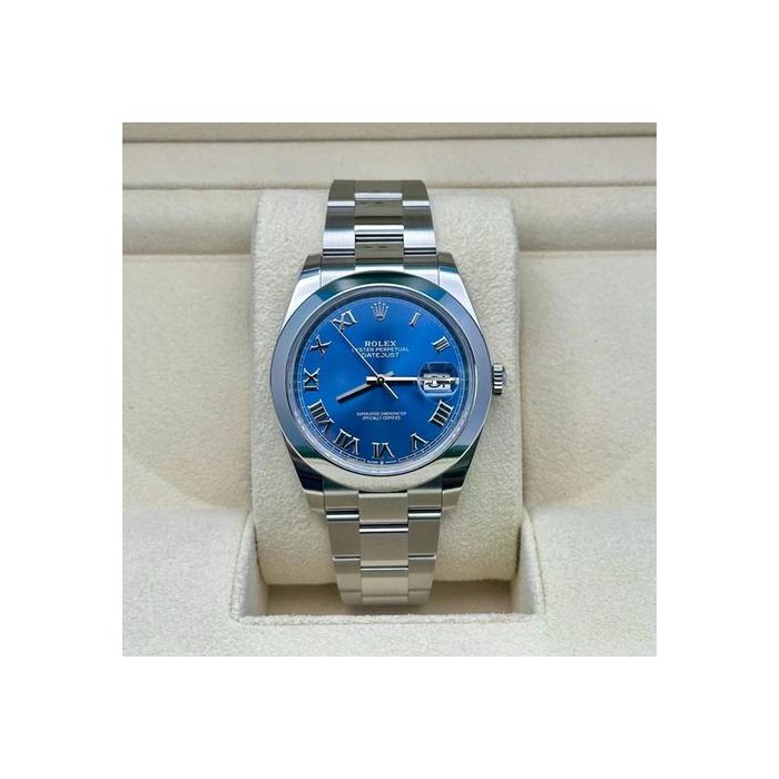 Rolex Datejust41 Blue Roman Dial Oyster Bracelet 2025 Ref. 126300