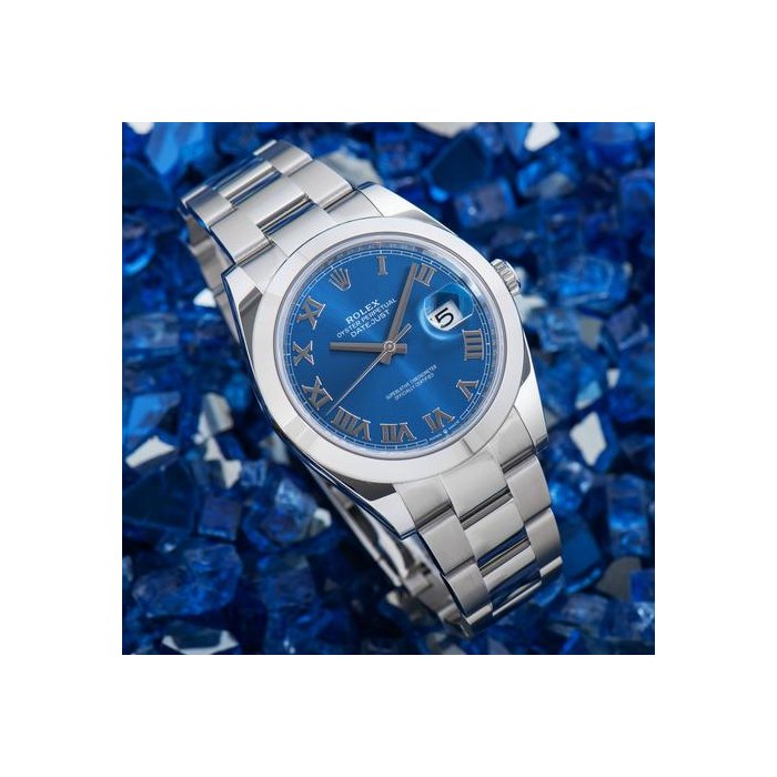 Rolex Datejust41 2025 Wimbledon Blue Roman Dial 126300 41mm Box & Papers