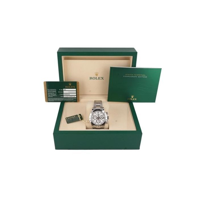 Rolex Daytona116520 Cosmograph Daytona 40mm White Index Dial Oyster Box and Papers 2016