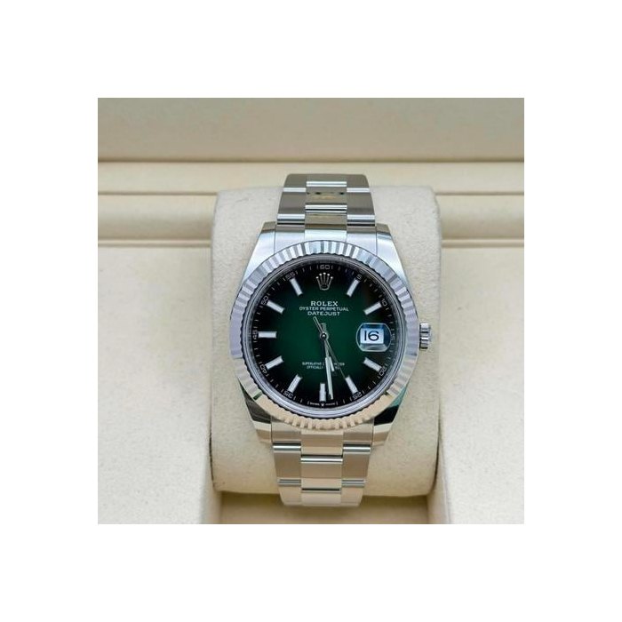 Rolex Datejust41 Green Ombré Dial Oyster Bracelet 2026 - New Style Box Ref. 126300