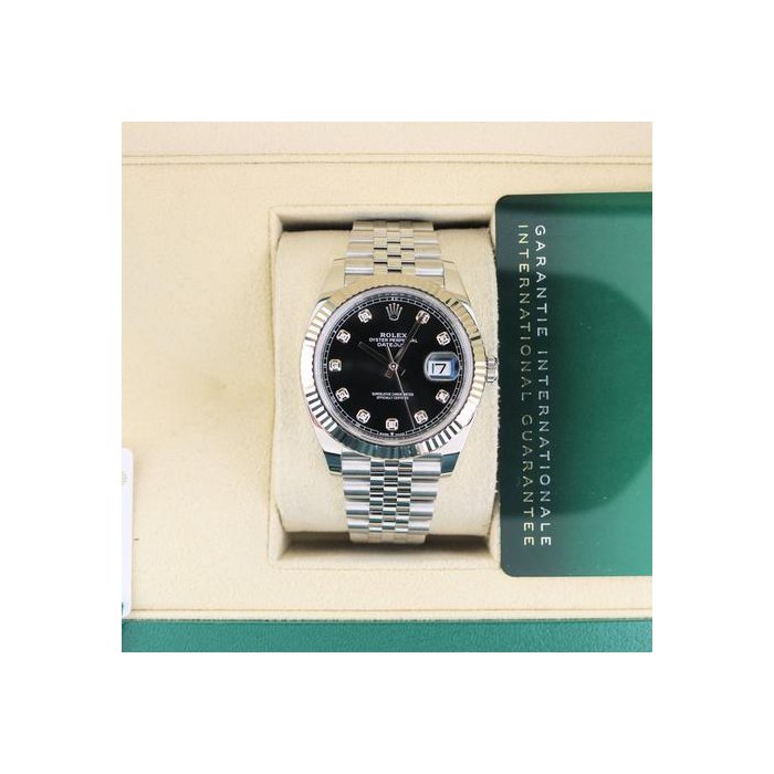 Rolex Datejust2024 Datejust 126334 Black Diamond Dial SS Jubilee With Papers 41mm