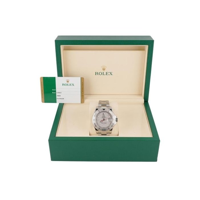 Rolex Yacht-Master116622 Yacht-Master 40mm Platinum Bezel Platinum Grey Dial Box Papers 2015