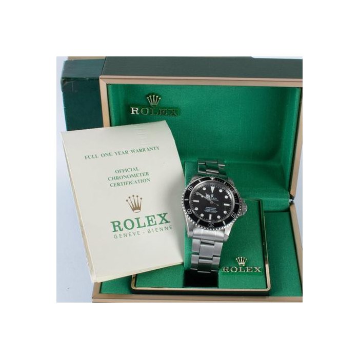 Rolex Submariner (No Date)Vintage 'Feet First' 1978 Full Set 5512 Steel Black Service Dial