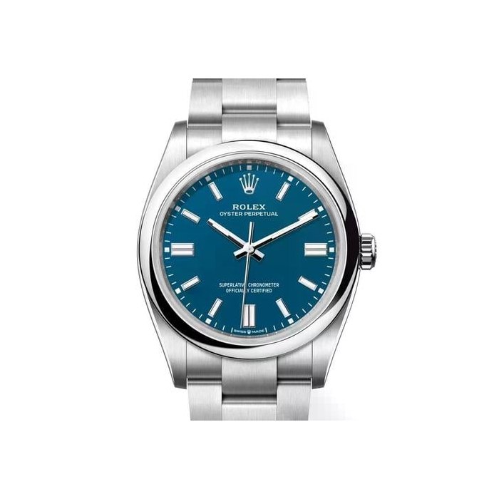 Rolex Oyster PerpetualUnworn 2026 36mm Medium Blue Dial Oyster Bracelet Ref. 126000