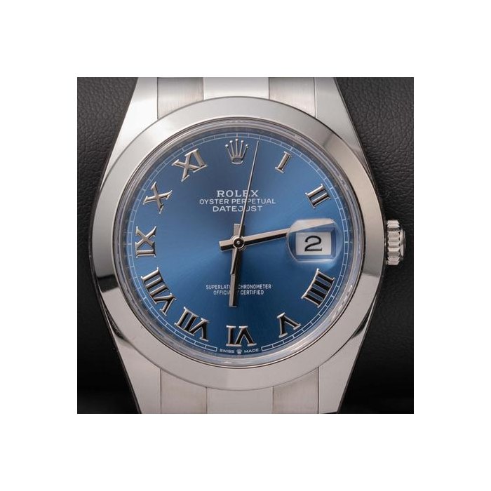 Rolex Datejust41 Box & Papers - Blue Roman Dial Ref. 126300