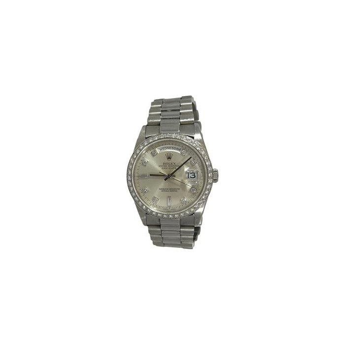 Rolex Day-Date36 Rolex Day-Date 36 Platinum President Diamond Dial & Bezel Ref. 18346