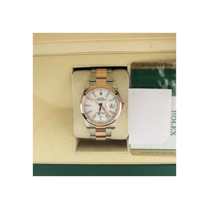 Rolex Rolex Datejust2019 Datejust 126201 White Dial TT 18kt Oyster Rose With Papers 36mm, Price & Market Data