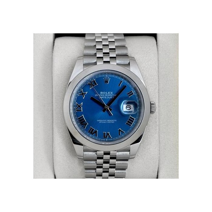 Rolex DatejustNEW 2026 Datejust 41mm 126300 Stainless Steel Jubilee Blue Roman Numeral Dial
