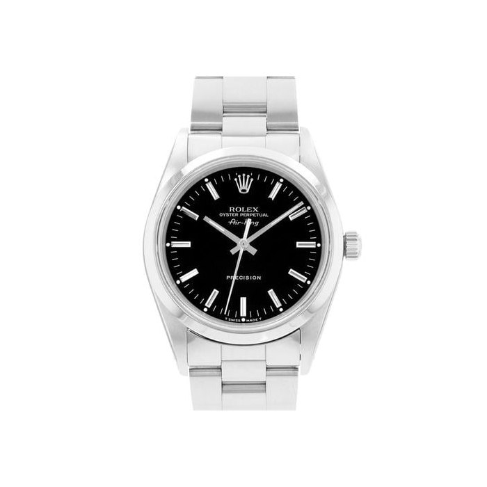 Rolex Air King34 14000 Black Dial Steel Oyster Automatic Mens Watch 1991