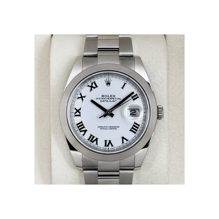 Rolex DatejustNEW 2026 Datejust 41mm 126300 Stainless Steel Oyster White Roman Numeral Dial
