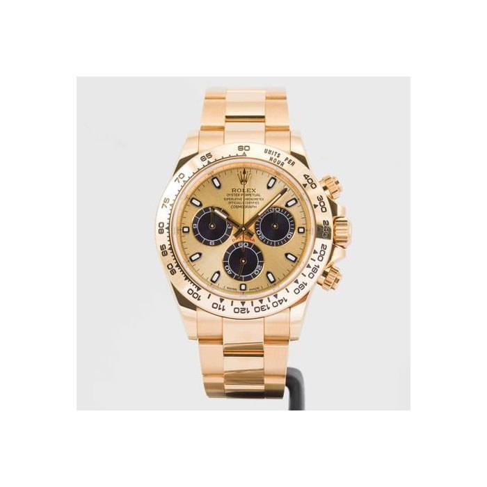 Rolex DaytonaCosmograph Daytona "Pikachu" Champagne Dial Yellow Gold 40mm (116508) - FULL SET Box & Papers Feb. 2018