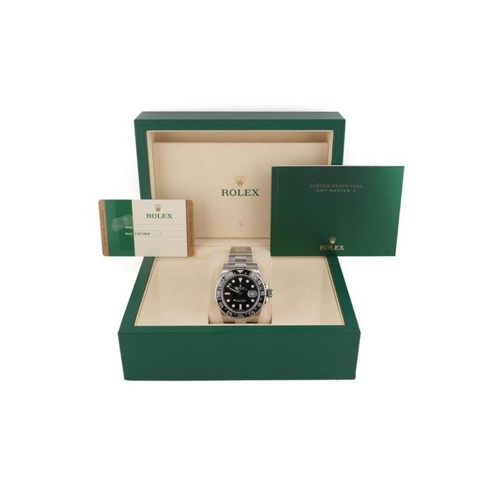 Rolex GMT-Master II116710LN GMT-Master II 40 mm Ceramic Bezel Black Dial Box and Papers 2017