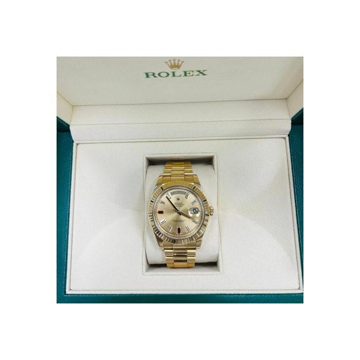 Rolex Rolex Day-Date II2015 FACTORY RUBY FULL SET, Price & Market Data