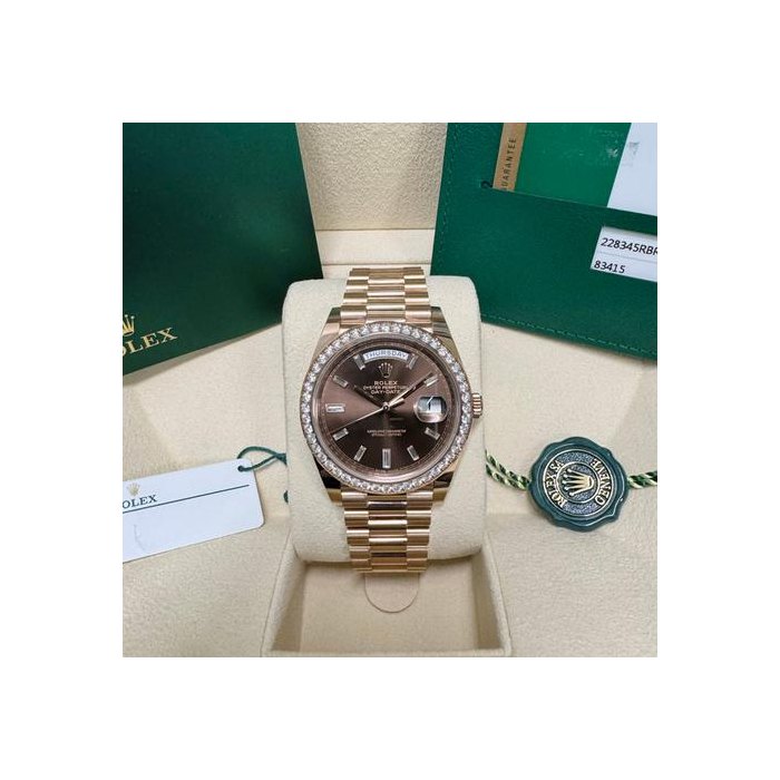 Rolex Day-Date40 Rose Gold Chocolate Diamond 2020 Ref. 228345RBR