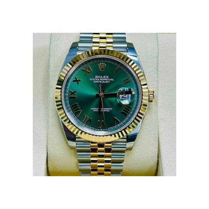 Rolex DatejustUNWORN 2026 STONE GREEN DIAL JUBILEE BRACELET Ref. 126333