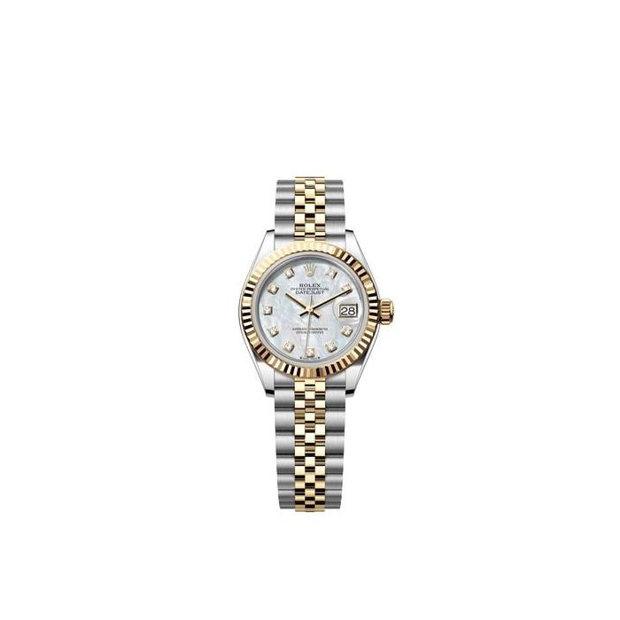 Rolex Lady-DatejustMother of Pearl Diamond Dial Two Tone Yellow Gold Fluted Jubilee Bracelet Ref. 279173