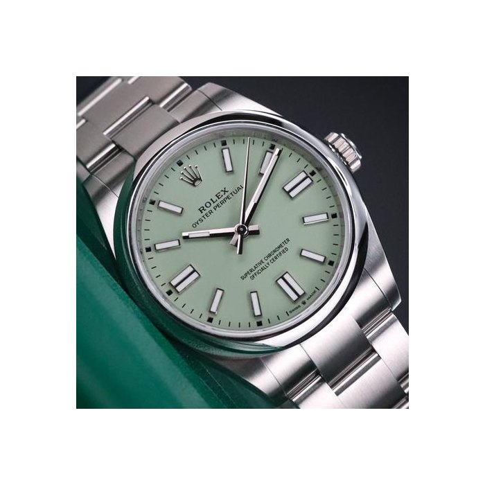 Rolex Oyster Perpetual41 Pistachio [2025 Complete New] 41mm Stainless Brushed Steel OP41 134300