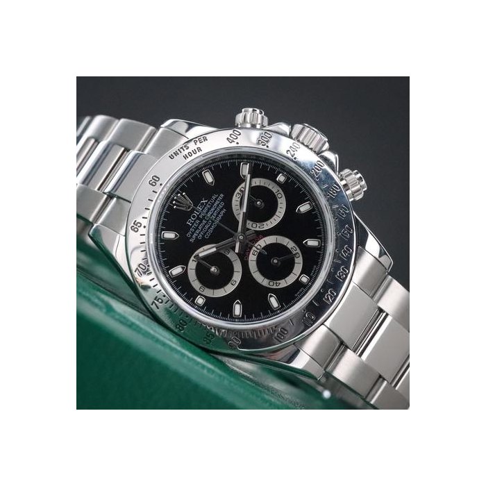 Rolex Daytona[Complete Set Mint] 40mm Black Dial Steel Bezel Cosmograph Automatic 116520