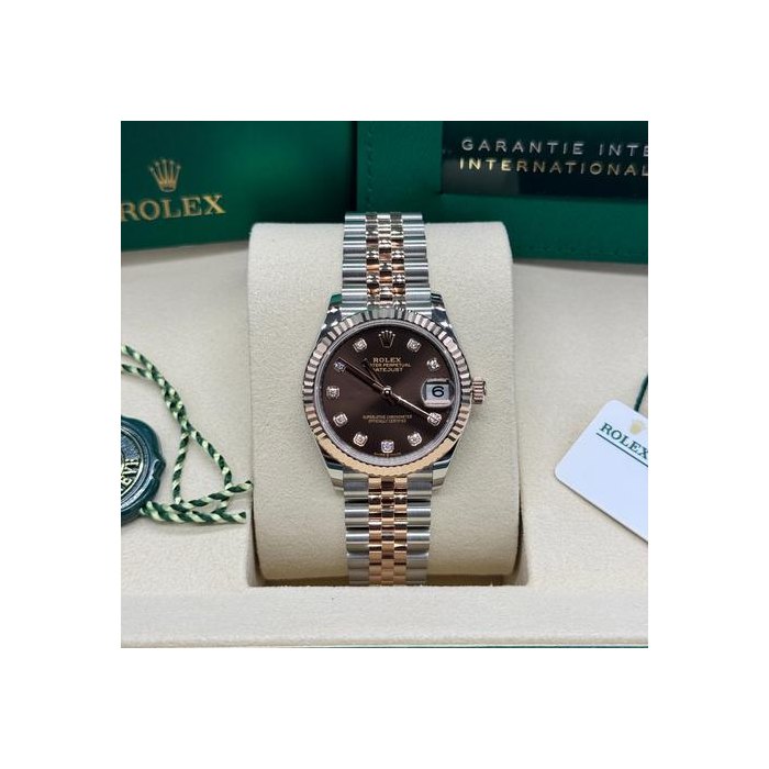 Rolex Datejust31 2026 Chocolate Diamond Jubilee Unworn Complete Set Ref. 278271
