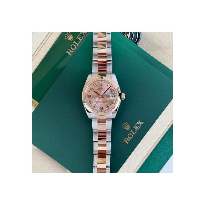 Rolex Datejust31mm 2010 Rose Pink Concentric Arabic Oyster Preowned 178241