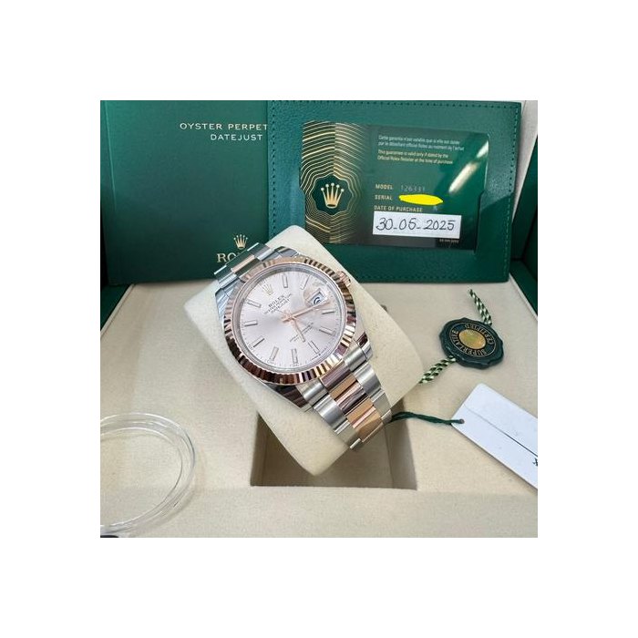 Rolex Datejust41 Full Set 2025 Sundust Index Oyster Ref. 126331