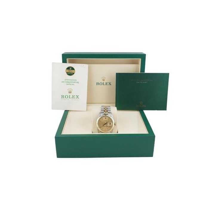 Rolex Datejust16013 Datejust 36 mm Champagne Dial Jubilee Bracelet Box and Papers 1978