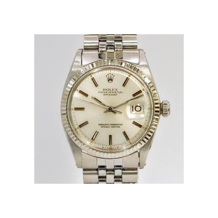 Rolex Datejust1963 Datejust 36 Watch 1601 Oyster Perpetual White Gold Bezel & S.S. Case Cal. 1560