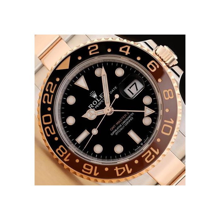 Rolex GMT-Master II2022 Card Rolex Gmt Master II 126711 Chnr 18k Rose Gold Steel Root Beer Watch