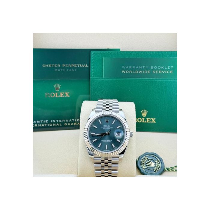 Rolex DatejustUNWORN 2024 126334 Datejust 41mm Mint Green Dial on Jubilee Bracelet
