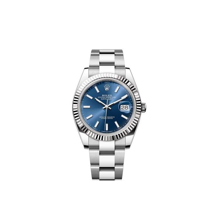 Rolex Datejust41 NEW 2026 Blue Index Dial Stainless Steel Fluted Bezel Oyster Bracelet Ref. 126334