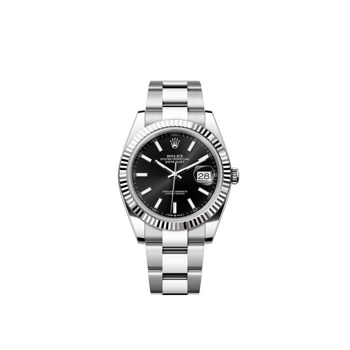 Rolex Datejust41 NEW 2026 Black Index Dial Stainless Steel Fluted Bezel Oyster Bracelet Ref. 126334