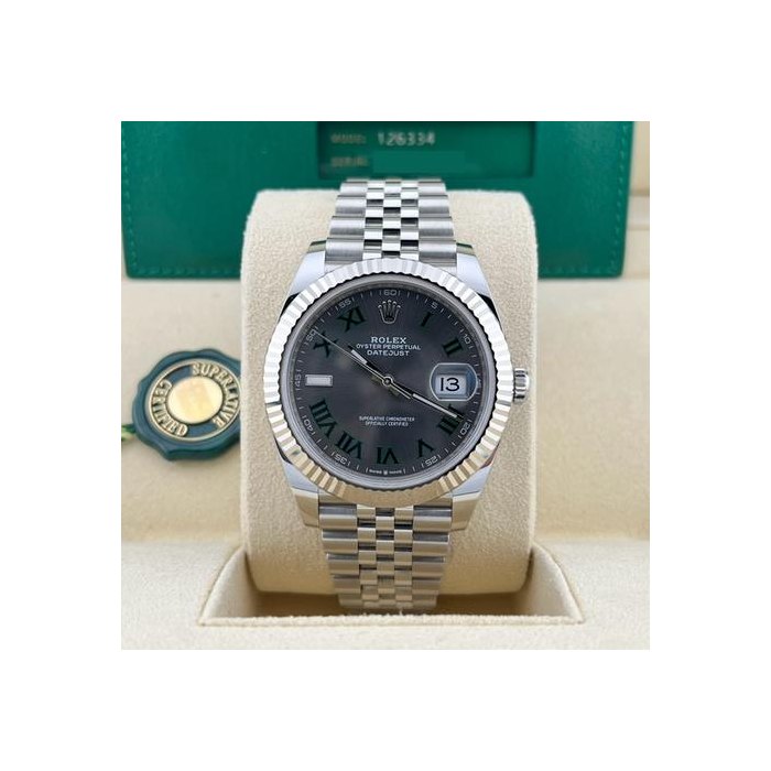 Rolex DatejustIn Stock Datejust 41 Wimbledon Index Dial 126334 Jubilee Bracelet