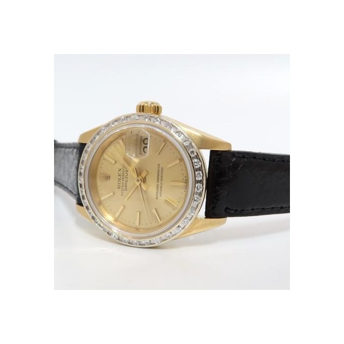 Rolex Lady-Datejust26MM Solid 18kt Yellow Gold Champagne Dial 69178