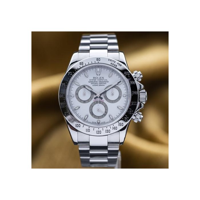 Rolex DaytonaCosmograph 40mm White Dial Stainless Steel - 116520 Full Set Complete Set