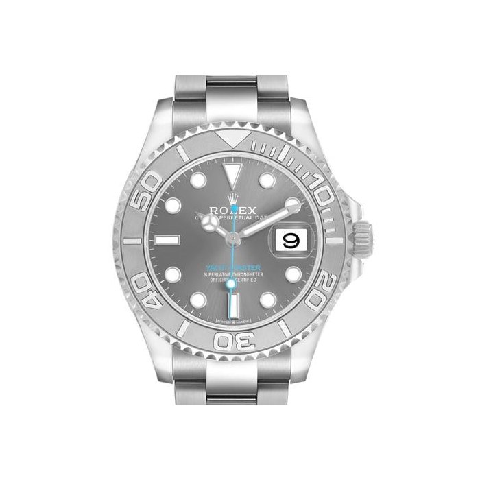 Rolex Yacht-Master37 Midsize Steel Platinum Bezel Mens Watch 268622