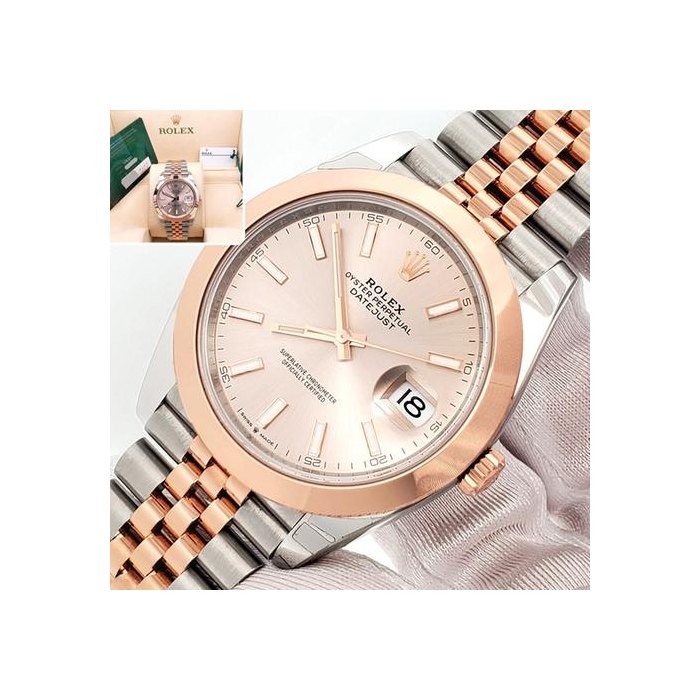 Rolex Datejust2022 Rolex Datejust 41 Rose Index Rose Gold/Steel Jubilee 126301 Box/Papers/Tag