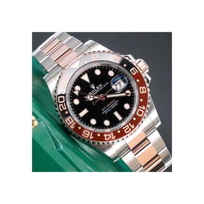 Rolex Rolex GMT-Master IIRootbeer 40mm Two Tone Rose Gold Black Dial Ceramic Bezel 12671CHNR Complete, Price & Market Data