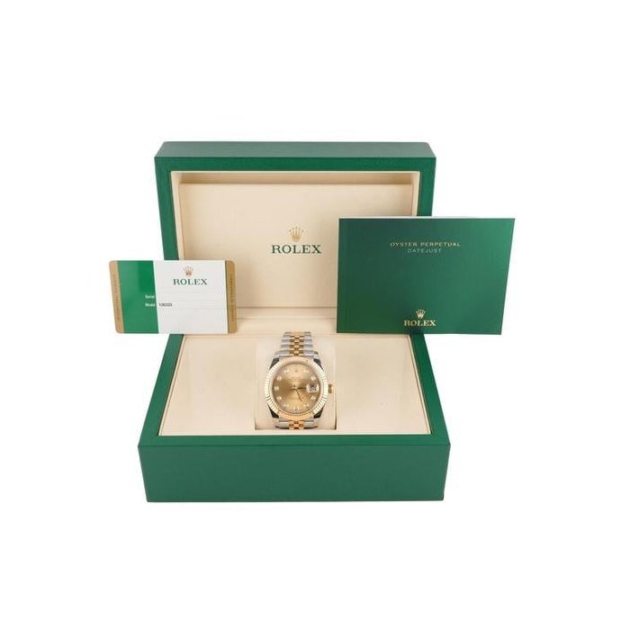 Rolex Datejust126333 Datejust 41 mm Champagne Dial Jubilee Bracelet Box and Papers 2017