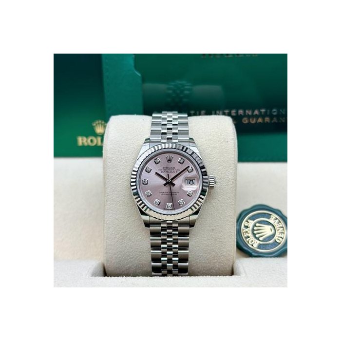 Rolex Lady-Datejust28mm UNWORN 2026 Pink Diamond Fluted Jubilee 279174