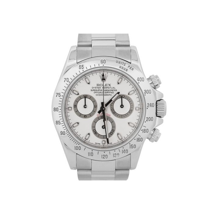 Rolex DaytonaCosmograph 116520 White Steel Chronograph Random Serial 40mm Watch