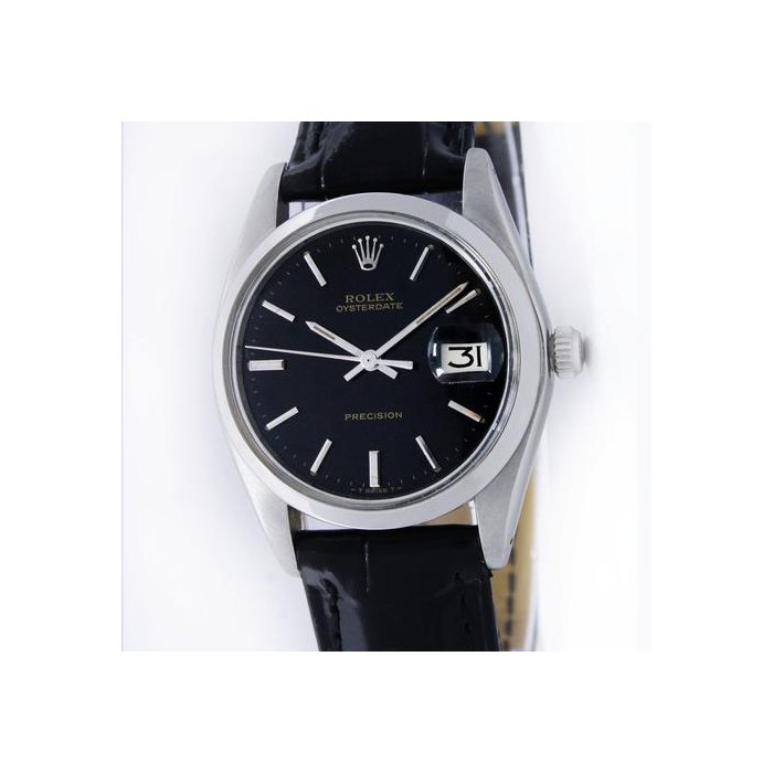 Rolex Oysterdate PrecisionOyster Date Precision Original Black Dial Winding 34mm Wrist Watch Ref 6694 C.1978