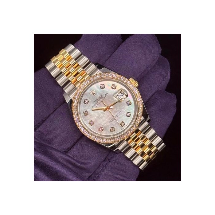 Rolex Datejust36 MOP Mother of Pearl Two Tone Diamond Dial and Bezel 36mm Ref. 126283RBR