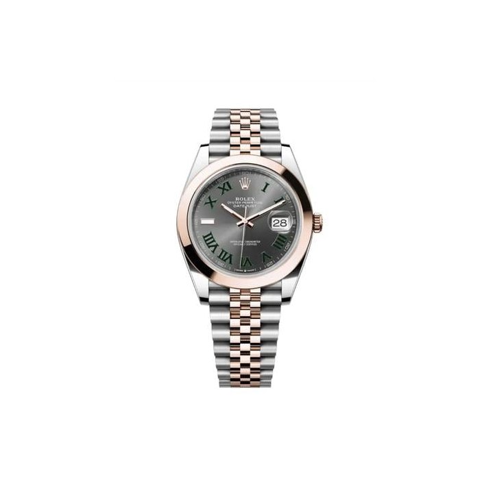 Rolex Datejust41 NEW 2025 Wimbledon Dial Two Tone Rose Gold Smooth Bezel Jubilee Bracelet Ref. 126301