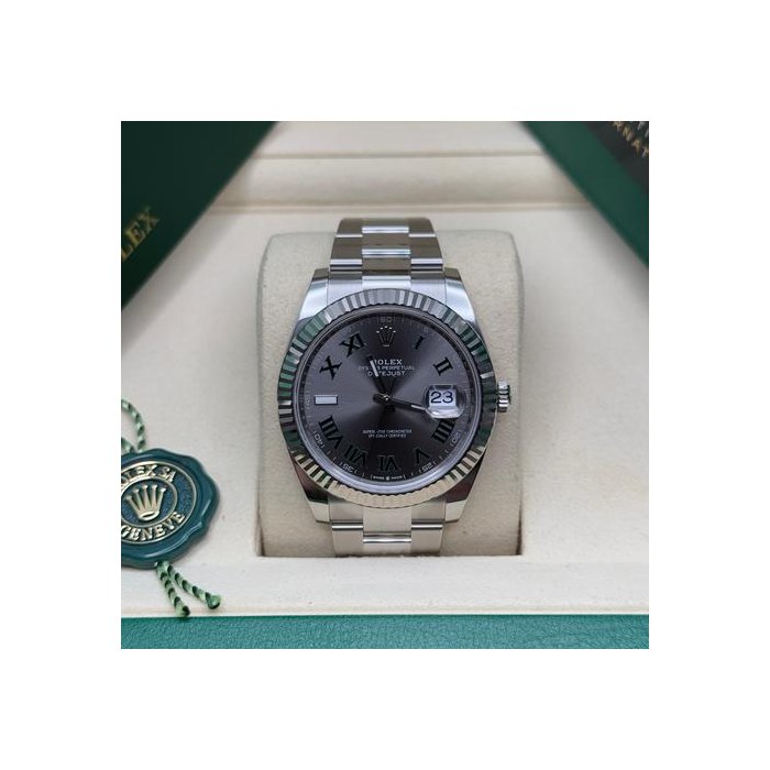 Rolex Rolex Datejust41 NEW 2025 Wimbledon Stainless Steel Fluted Oyster Bracelet, Price & Market Data