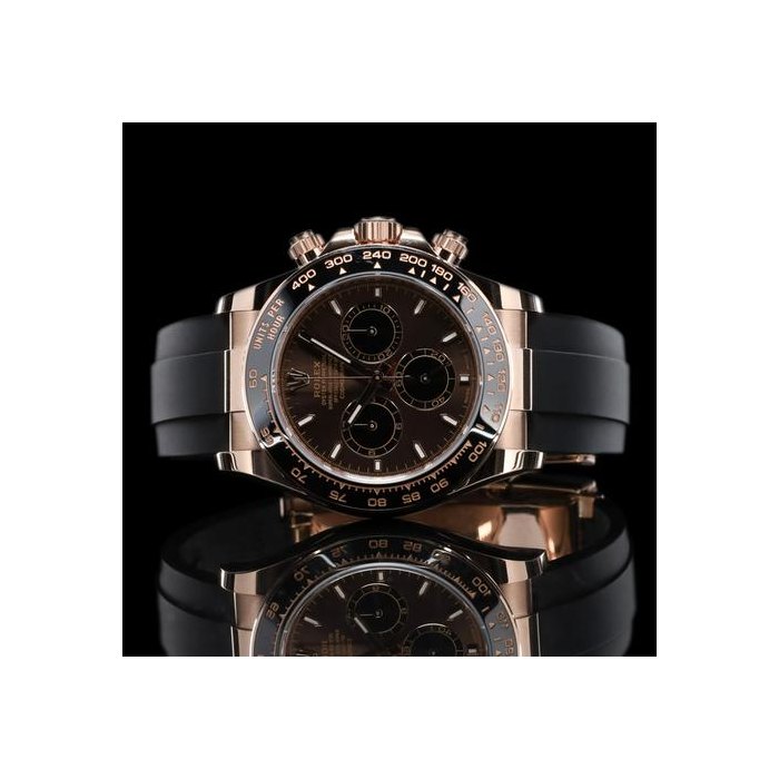 Rolex DaytonaMINT Chocolate Daytona 18kt Rose Gold Oysterflex 126515LN