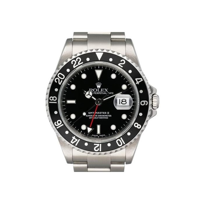 Rolex GMT-Master II16710 Stainless Steel Mens Watch Box Papers