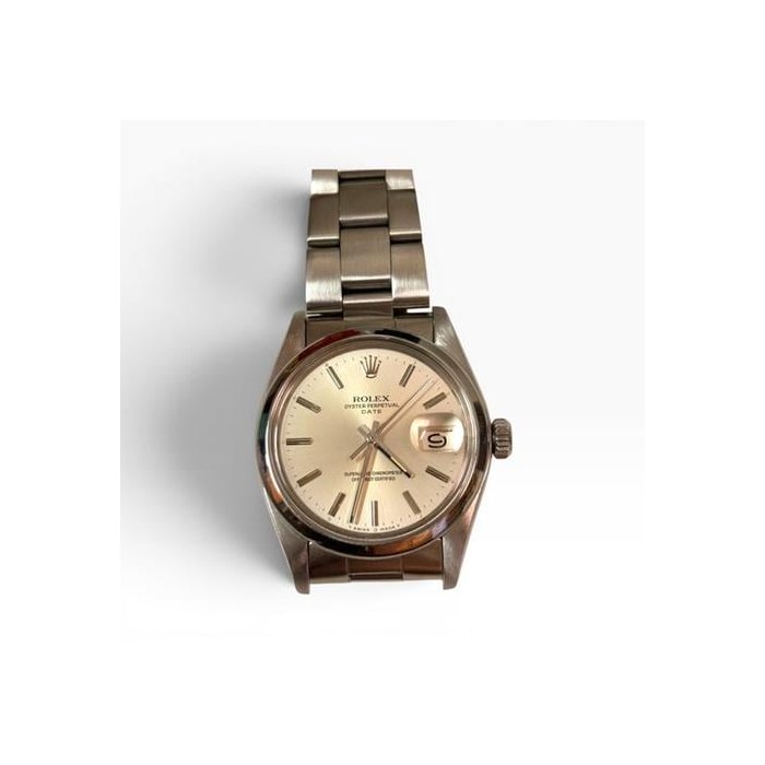 Rolex Oyster PerpetualDate 34 mm Steel Silver Dial Oyster Automatic Watch 1500 Circa 1978