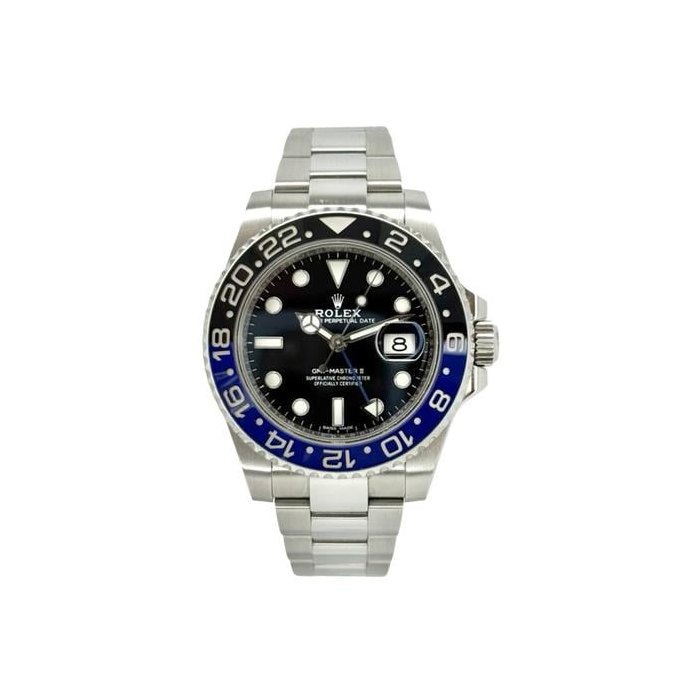 Rolex GMT-Master IIOyster Perpetual GMT-Master II Batman Oystersteel Black Dial Oyster Bracelet 116710BLNR Full Set